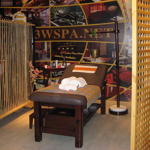 Nouveau style <span class=keywords><strong>Shirodhara</strong></span> lit en bois massif soins complets du corps Table de <span class=keywords><strong>massage</strong></span> thaïlandais lit de beauté à vendre - Product Image 2