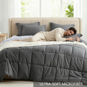 Hiện đại thoáng khí Comforter Bộ giường, mềm nhẹ xuống thay thế giường Comforter kích thước đầy đủ tất cả các mùa 3 miếng Bộ - Product Image 5