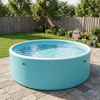 Großer, umweltfreundlicher, wasserdichter, aufblasbarer Swimmingpool für Familien, Kinder und Neugeborene zur Nutzung im Garten im Sommer.