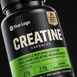 Capsules de créatine à étiquette privée OEM, compléments pré-entraînement pour la force musculaire, capsules de créatine monohydrate - Product Image 2