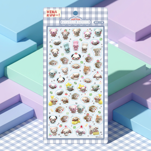Korean [HinaKuu] Popcorn <b>Stickers</b> Clay <b>Friends</b> Character Kids Stationery Cute Kawaii Diary Decoration Collectible Wholesale - Product Image 1