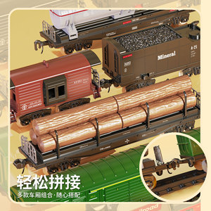 Juego de Trenes Eléctricos Clásicos Mould King con Luces, Música y Humo, Funciona con Pilas, con Vías de Tren de Vapor - Product Image 3