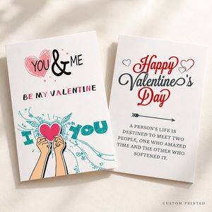 Biglietto d'Auguri di San Valentino Personalizzato con Disegni a Mano, 'Tu e Io Siamo il Nostro San Valentino', Biglietto d'Amore Romantico - Product Image 2