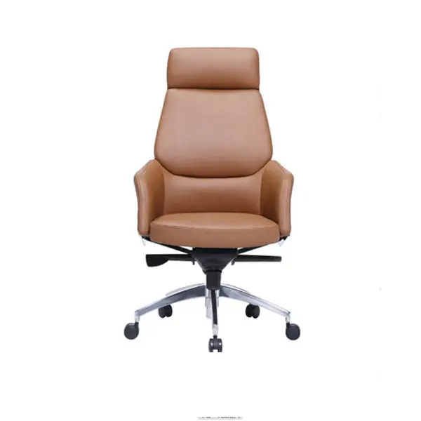 Precio de fábrica, muebles de oficina de lujo modernos, silla de oficina ejecutiva ergonómica de cuero sintético cómoda giratoria