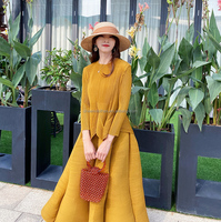 Robes longues musulmanes de Dubaï plissées tendance pour femmes grandes tailles, ensembles de vêtements pour femmes en deux pièces, ensembles de hauts et de jupes en deux pièces
