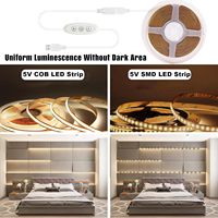 Câble USB en cuivre de 2 m avec variateur de lumière à 3 touches, gradation PWM progressive, 5 V, bande LED Epistar IC, guirlande lumineuse, indice de protection IP33, certifié RoHS CE