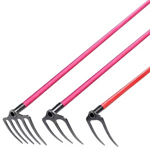 Azada <span class=keywords><strong>de</strong></span> Lucha Contra Incendios <span class=keywords><strong>de</strong></span> Mango Largo con 2-5 Puntas, Material <span class=keywords><strong>de</strong></span> Madera <span class=keywords><strong>de</strong></span> <span class=keywords><strong>Redwood</strong></span>/Fibra, Color Rosa/Rojo, para la Lucha Contra Incendios Forestales - Product Image 1