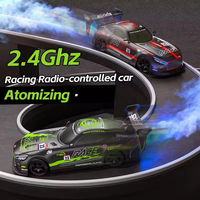 Voiture RC de drift 4x4 2,4 GHz la plus vendue avec effet de fumée, véhicule télécommandé de course haute vitesse, voiture RC de drift professionnelle.