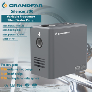 Pompe de surpression domestique silencieuse à aimant permanent Grandfar 320W, 32m de hauteur de refoulement, intelligente et à faible bruit pour cuisine - Product Image 1