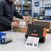 Printer Label Thermal Portabel KLP-400 4 Inch Bluetooth USB untuk Label Pengiriman Barcode, Inventaris Gudang, dan Logistik