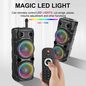 Chuyên nghiệp RGB loa siêu trầm không dây xe đẩy Karaoke Loa FM Đài phát thanh Loud Đảng DJ hộp ngoài trời hoạt động loa <span class=keywords><strong>stereo</strong></span> - Product Image 6