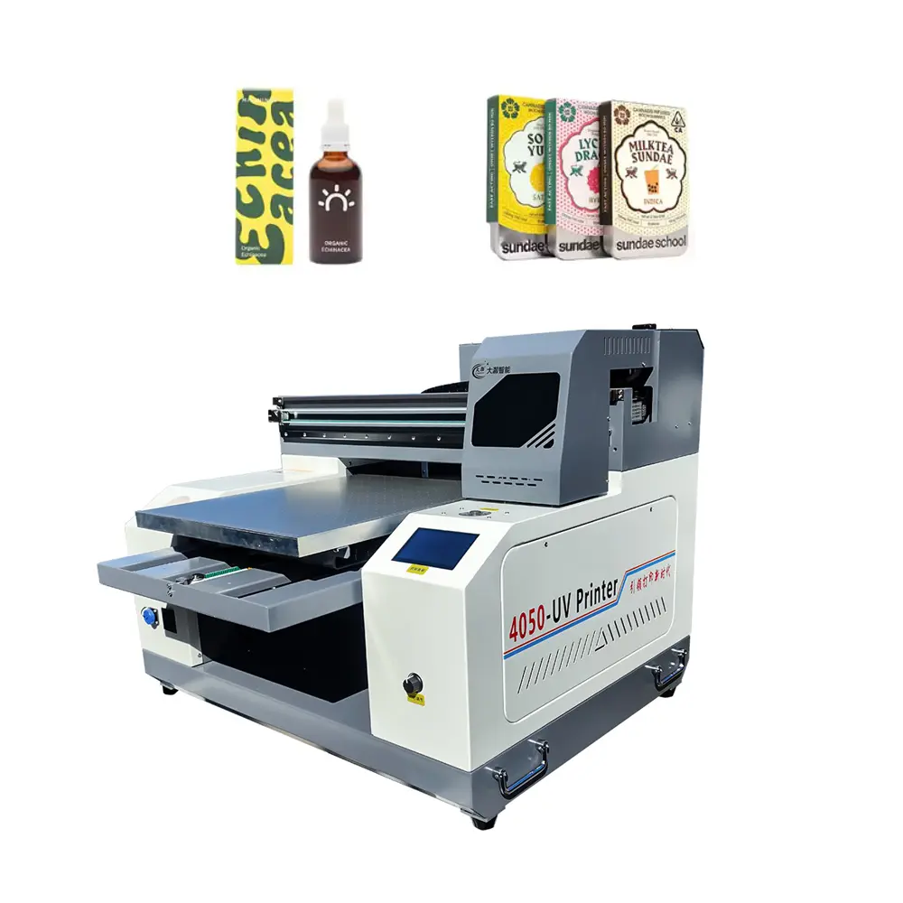 factory desktop plastic metal logo label printing machine uv printer