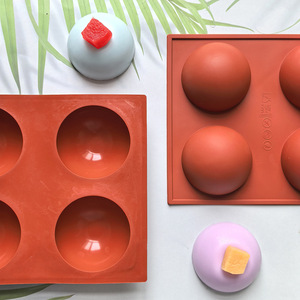 Moule en silicone Shuxin à 6 cavités semi-sphériques, lot de 3, résistant au four et facile à démouler pour chocolat, gâteau, gelée, dôme, mousse - Product Image 3