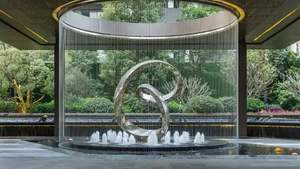 Sculpture de cerceau en acier inoxydable 316L personnalisée oeuvre de signature pour l'<span class=keywords><strong>immobilier</strong></span> de luxe - Product Image 3