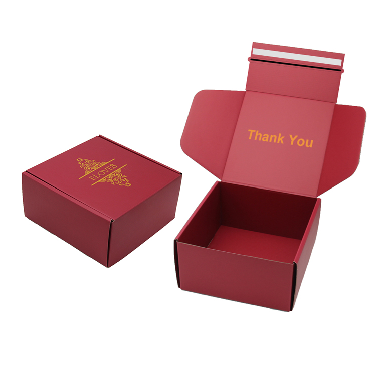 custom print fold holographic corrugated packing small business shipping mailer box packaging with logo