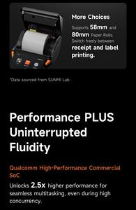 Imprimante de reçus SUNMI V3 Plus, terminal de point de vente, imprimante thermique 58 mm, Android, portable, lecteur de codes-barres intelligent, machine POS sans fil - Product Image 5