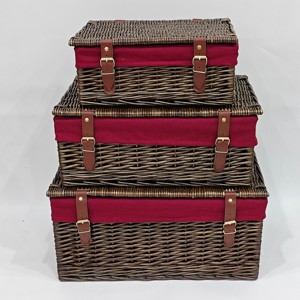 Luxury Rectangle Willow <strong>Storage</strong> <strong>Baskets</strong> Hamper Boxes for Bulk Gifts and Baby <strong>Wicker</strong> Gift <strong>Baskets</strong> - Product Image 2