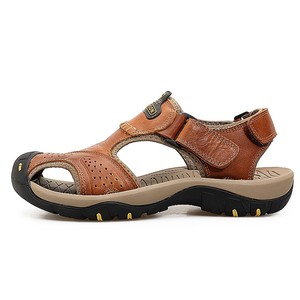 Sandali da spiaggia scarpe basse Casual ragazzo scivoli pantofole estate all'ingrosso in pelle da <span class=keywords><strong>uomo</strong></span> <span class=keywords><strong>sandalo</strong></span> fatto a mano antiscivolo - Product Image 3