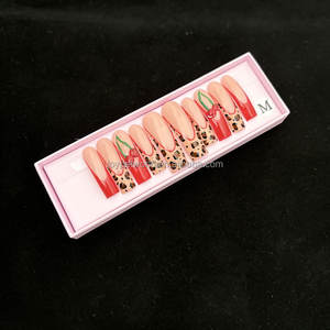 Venta al por mayor mejor salón de uñas calidad impresionar beso único Anime Chrome Dashing Diva francés hecho a mano acrílico curva prensa en las uñas - Product Image 5