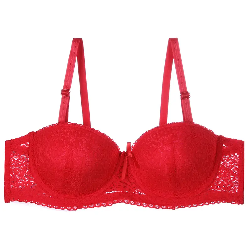 Wanita Terlihat Mulus Sostenes De Mujer Sin Costura Tops Polka Dots Push Up Bra Soutien-gorge Sans Couture Pour Femmes