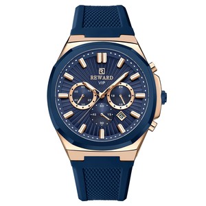 Montre sport pour homme REWARD 832256M, quartz, aiguilles lumineuses, verre cristal, boîtier en acier inoxydable, chronographe multifonction - Product Image 3