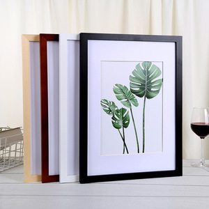 Cornice per Collage in legno nero MDF <span class=keywords><strong>con</strong></span> vetro temperato e bianco visualizza immagini in legno - Product Image 2