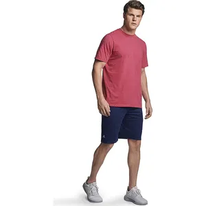 Wholesale Athletic Men'S Cotton Performance Short Sleeve T-Shirt Tshirts With Logo Custom Logo Printed