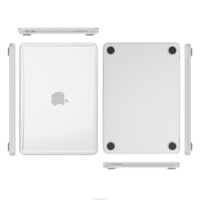 Étui pour ordinateur portable transparent de style basique pour MacBook Neo, coque de protection rigide