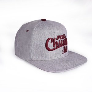Conception personnalisée que vous possédez Logo à bord plat <span class=keywords><strong>Snap</strong></span> Backs,80% acrylique 20% laine Snapback Hats Cap - Product Image 3