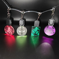 Porte-clés Anime LED Personnalisé DIY Lumineux en Acrylique Forme Dessin Animé avec Effet Clignotant Léger Cadeau Créatif