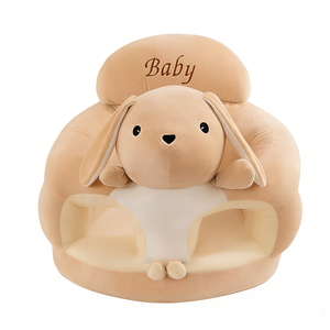 Asiento de aprendizaje para bebés personalizado con diseño de conejo, sofá de peluche para bebés, silla de apoyo para sentarse para bebés, asiento de peluche para bebés con diseño de conejo - Product Image 2