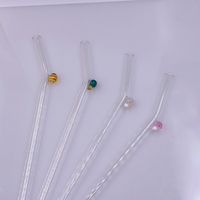 Personnalisé Réutilisable Main De Pâques Oeuf Champignons Conception En Verre Borosilicate Potable De Paille