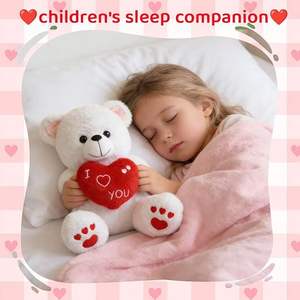 कस्टम प्यारा लाल प्यार दिल टेडी भालू वैलेंटिन के साथ प्लेश खिलौना-बच्चों का उपहार - Product Image 2