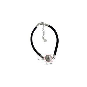 S925 Sterling Silver Rope <b>Bracelet</b> Black Red Ball <b>Bead</b> Couple Jewelry Gift for Women Spring 2025 Weaving Design - Product Image 5