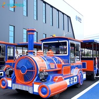 Train touristique sans rail personnalisé en usine, 40 places, diesel, pour parcs à thème, sites touristiques et centres commerciaux