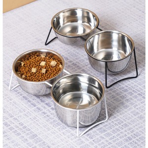 New Design Durable Stainless Steel Dog <strong>Cat</strong> Bowls Pet Water <strong>Food</strong> Feed Bowl Pet Feeder Bolw with Elevated <strong>Holder</strong> - Product Image 2