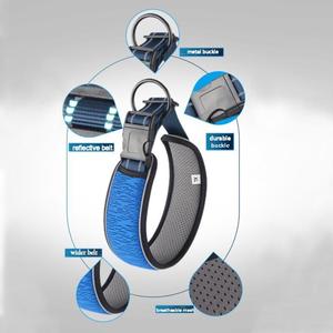 Collares para Mascotas Personalizados, Transpirables, de Nailon Reflectante, Ajustables, Tácticos, con Hebilla de Metal Sólido, para Perros, para Paseos Nocturnos - Product Image 6