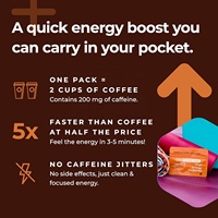 Gomitas de Cafeína con Vitamina B6 para Antes del Entrenamiento, Sabor Caramelo Salado y Chocolate, 100 mg de Cafeína, OEM