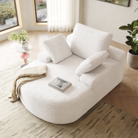 Canapé simple moderne nordique Voxhome, beige, fauteuil paresseux pour salon, chambre à coucher, canapé ovale compressé, mobilier, nouveau design