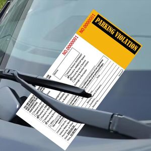 Talonario de infracciones de estacionamiento de plástico amarillo de 2 partes sin papel carbón para productos de advertencia de tráfico en estacionamientos - Product Image 2