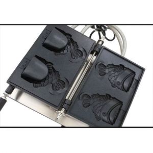 Équipement de snack japonais Taiyaki électrique faisant la machine <span class=keywords><strong>petite</strong></span> entreprise idée 6 gâteau de poisson Taiyaki gaufrier - Product Image 1