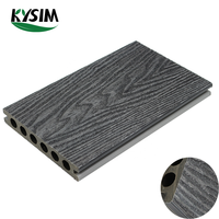 Plancher composite WPC à grain de bois en relief 3D pour commande en gros Plancher extérieur en WPC