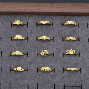 Anillos de Eternidad Clásicos JXX de Latón Chapado en Oro de 24K para Mujer, Joyería de Moda - Product Image 1