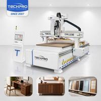 3-Achsen ATC Holz-CNC-Schneidemaschine CNC-Fräsmaschine ATC mit Vakuumadsorption + T-Nut-Tisch