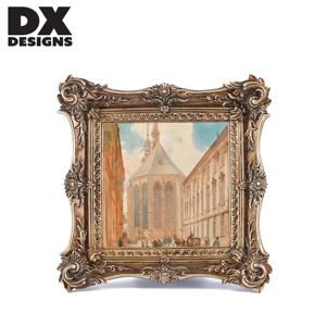 <span class=keywords><strong>Cornice</strong></span> Fotografica in Resina Vintage Oro e Nero DX Designs 4x4 5x5 Pollici, <span class=keywords><strong>Cornice</strong></span> Quadrata di Lusso per Esposizione Artistica Domestica - Product Image 1