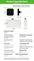 Serrure de meuble intelligente OEM ODM à empreinte digitale, sans clé, biométrique, mot de passe numérique, carte RFID, contrôle par application V380 pour tiroir et casier