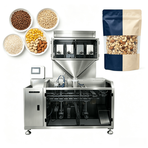 Machine de remplissage et d'emballage automatique multifonctionnelle pour sachets préformés Doypack à fermeture éclair, pour bonbons, grains de café, aliments pour chiens et granulés - Product Image 1