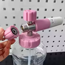 Pistola de lanza de espuma para nieve de 1L púrpura, lavadora a presión eléctrica portátil, Cañón de espuma transparente para el cuidado del coche, lavado de coches - Product Image 4
