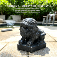 Statue de tigre en pierre bleue à finition antique, sculpture solide faite à la main, artisanat en pierre architecturale pour l'extérieur et les sites panoramiques