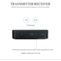 KN321 2 en 1 Receptor Transmisor Bluetooth 5.0 Estéreo Real, Adaptador Inalámbrico Bluetooth de Audio con AUX de 3.5 mm para TV, MP3, PC